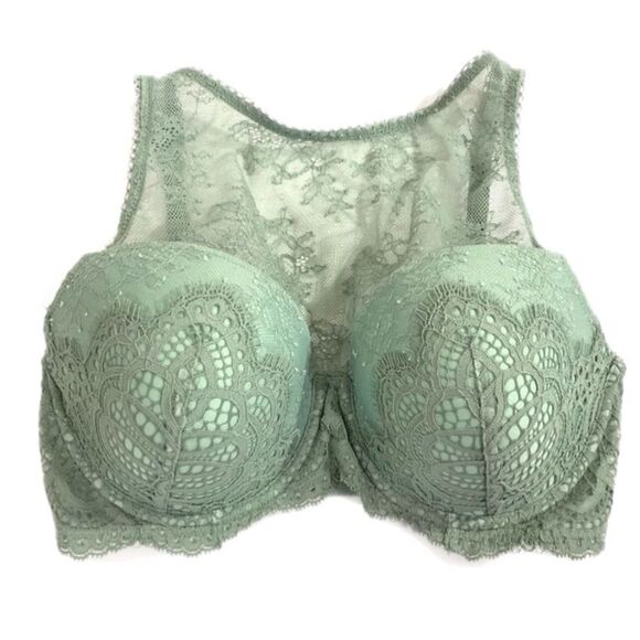 Victorias Secret Dream Angels High Neck Lined Demi Sage Bra - Picture 1 of 12